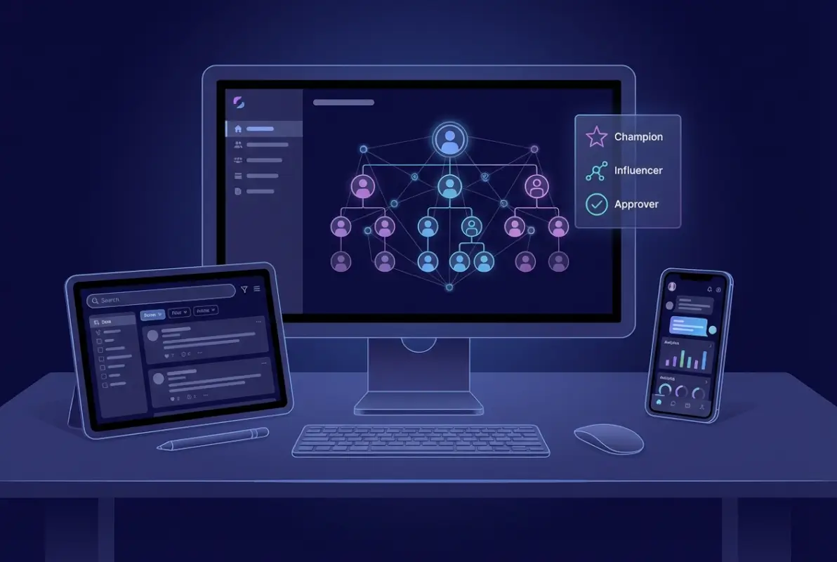 Tools and interfaces for How to Find Key Decision Makers in B2B: Modern Buying Group Strategies