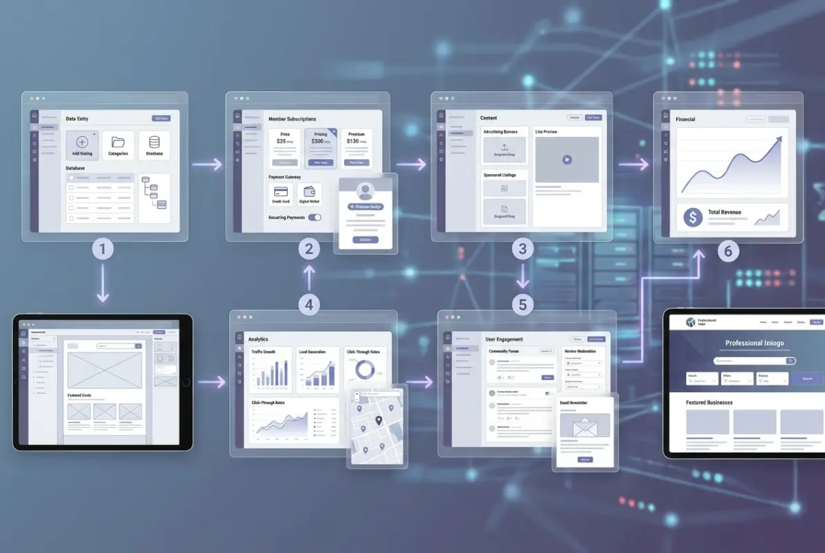 Tools and interfaces for 6 Simple Steps to Create an Online Directory Website That Drives Revenue