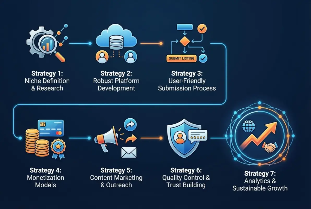 Step-by-step process for How to Create a Successful Online Directory: 7 Key Strategies for Growth