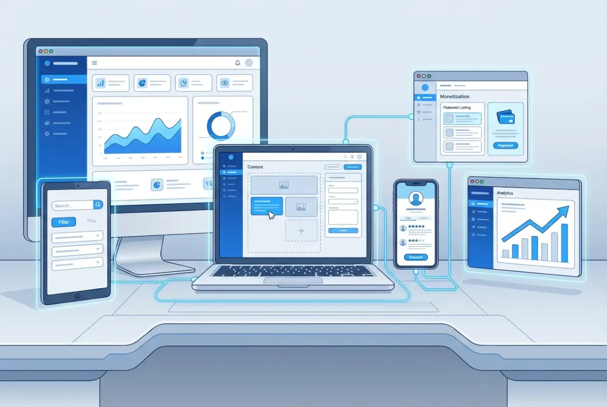 Tools and interfaces for How to Create a Successful Online Directory: 7 Key Strategies for Growth