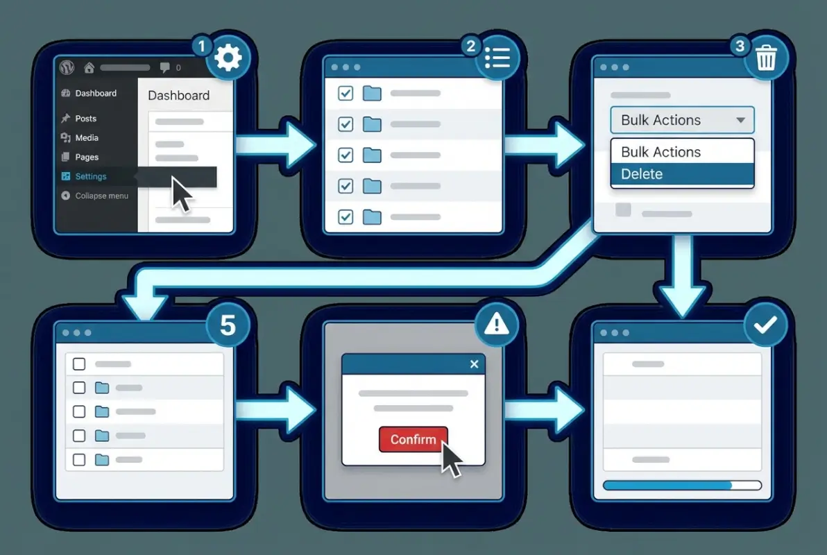 Step-by-step process for 5 Steps to Delete Multiple Directories in WordPress Business Directory Plugin