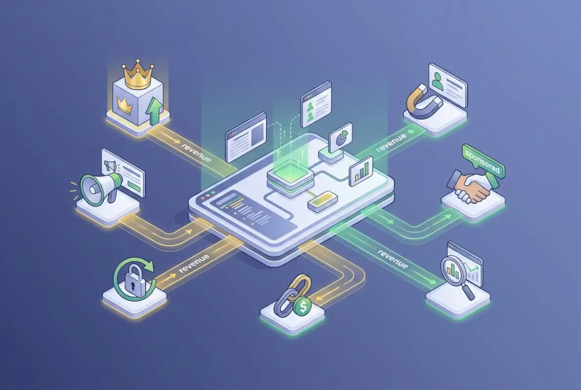 Visual overview of Directory Monetization Strategies: 7 Ways to Generate Revenue from Your Platform