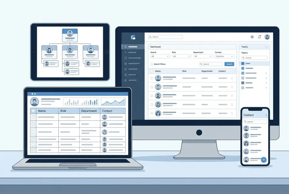 Tools and interfaces for Employee Directory Template: 5 Free Options (Excel, Sheets & More)