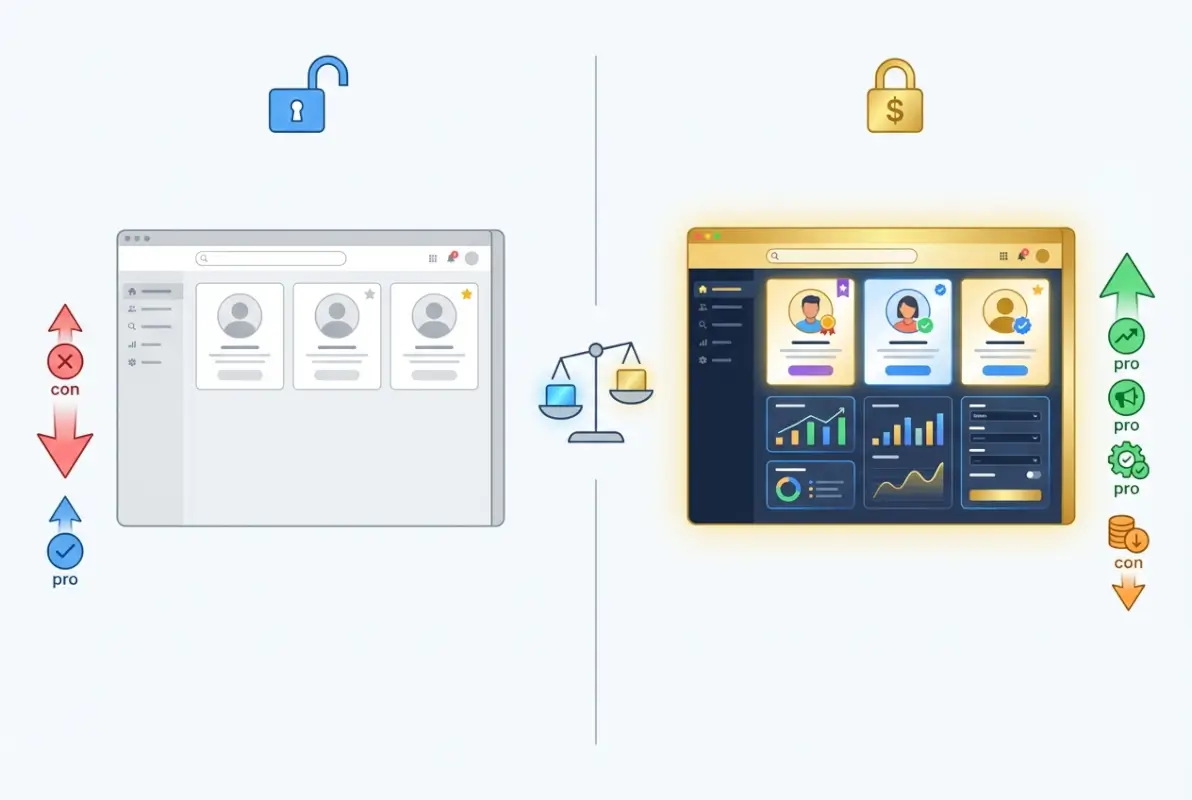 Tools and interfaces for Free vs. Paid Directory Listings: 6 Pros & Cons to Help You Decide