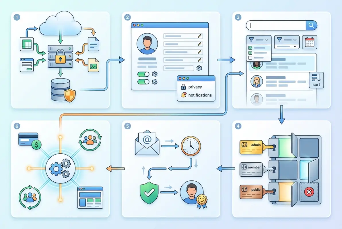 Step-by-step process for How to Create an Online Membership Directory: 6 Key Features to Include