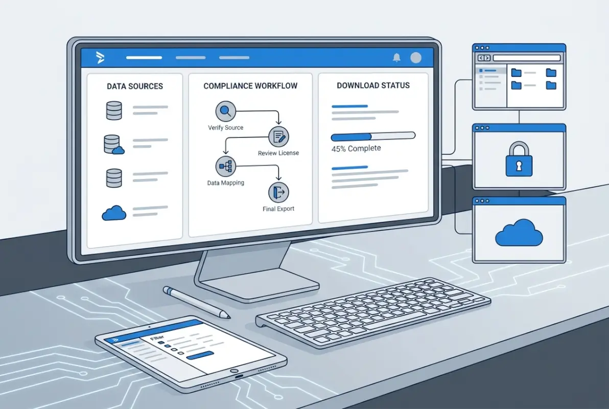 Tools and interfaces for How to Download Business Directories Data: 5 Legal Sources & Compliance Workflows