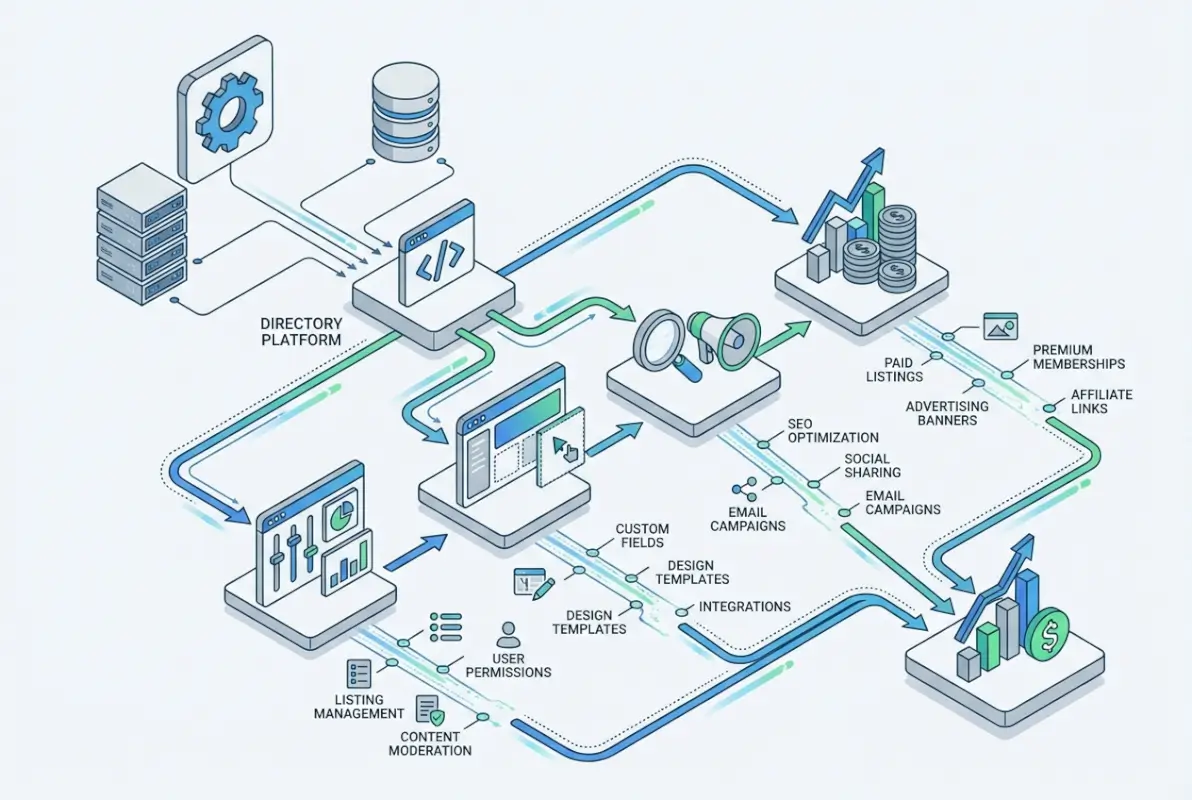 Step-by-step process for How to Manage, Build, Grow & Profit from a Web-Based Online Directory