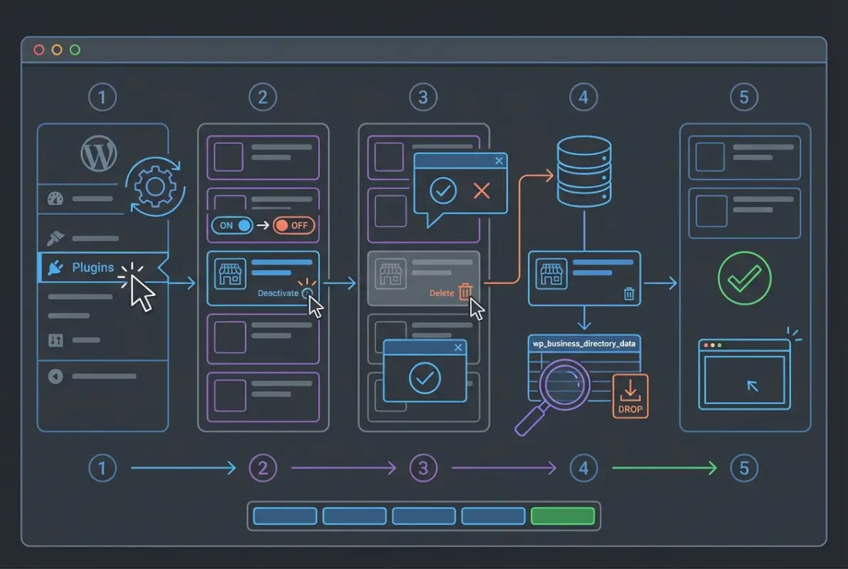 Step-by-step process for How to Remove a Business Directory Plugin from WordPress: 5 Simple Steps