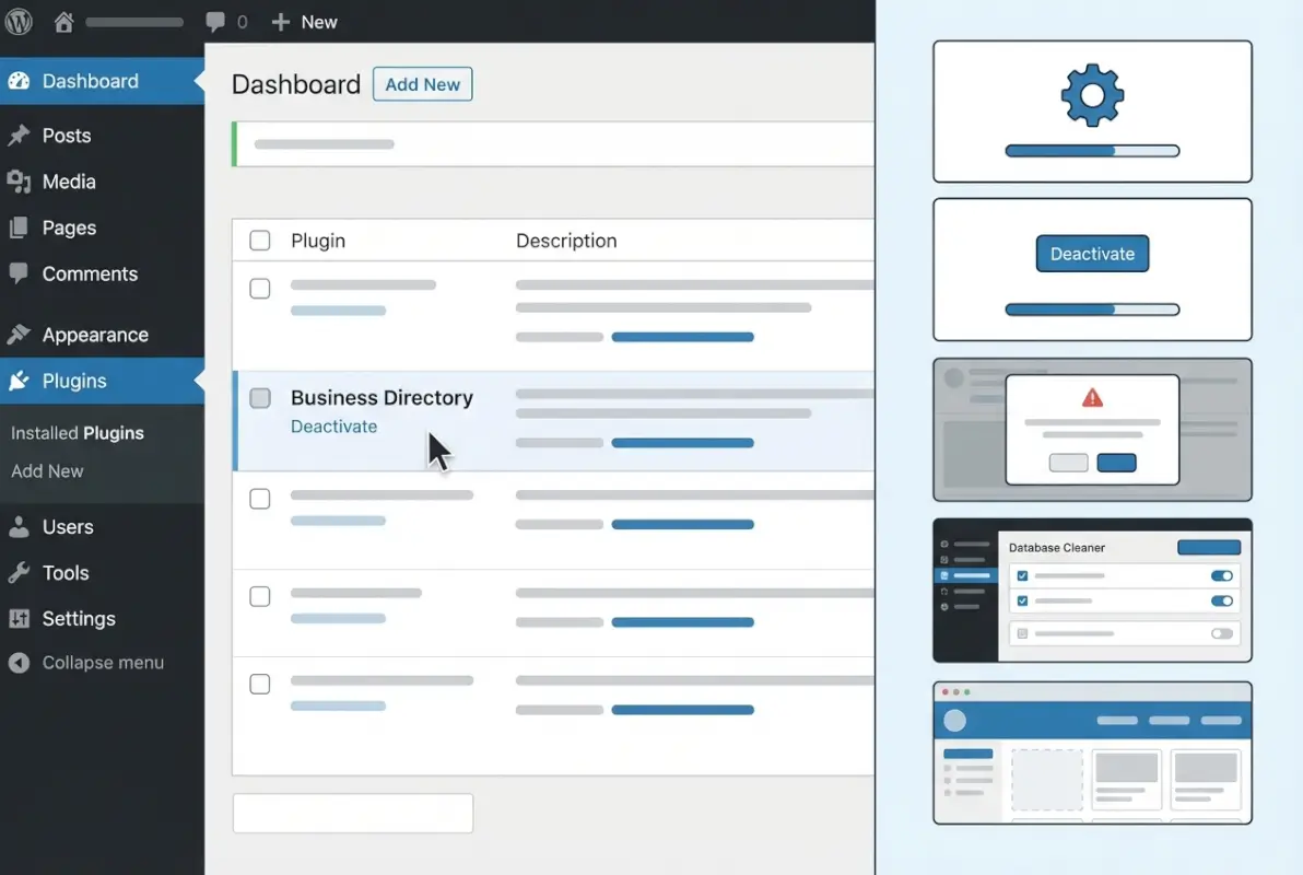 Tools and interfaces for How to Remove a Business Directory Plugin from WordPress: 5 Simple Steps