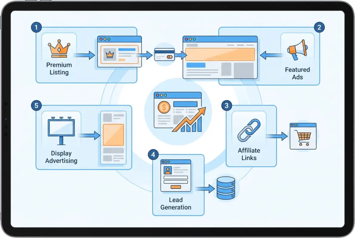 Step-by-step process for 5 Strategies to Make Money on Directory Websites Online (Earn $5K/Month)