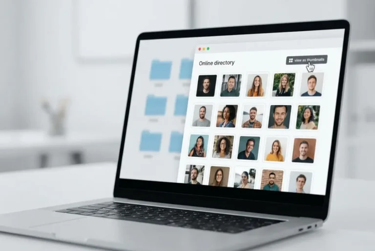 Visual overview of How to View Directory Photos as Thumbnails in an Online Directory