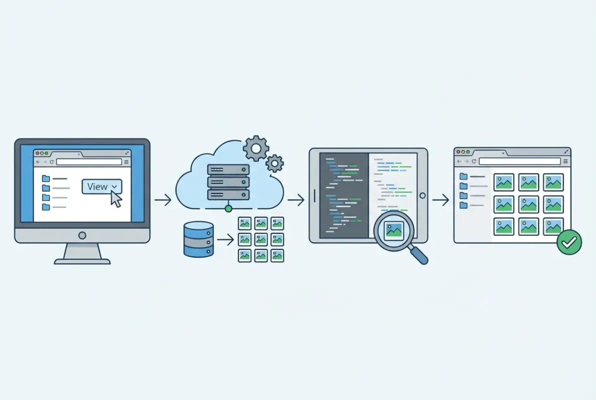 Step-by-step process for How to View Directory Photos as Thumbnails in an Online Directory