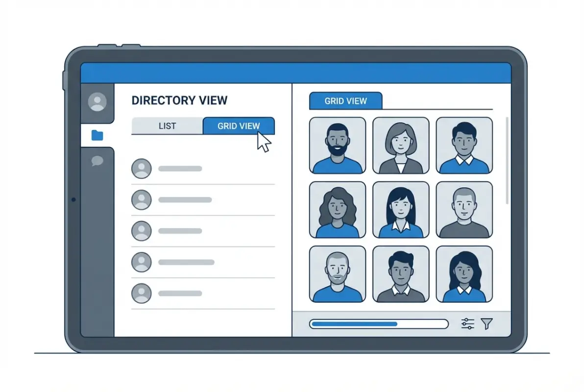 Tools and interfaces for How to View Directory Photos as Thumbnails in an Online Directory
