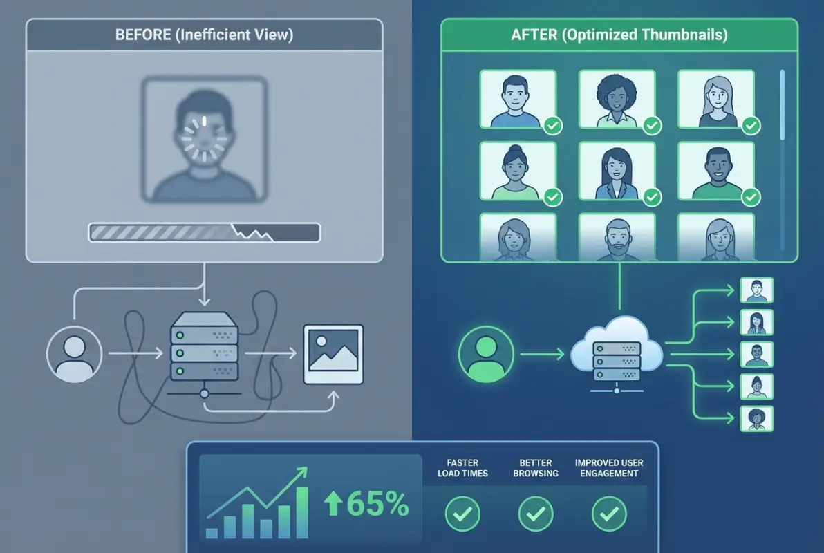 Best practices for How to View Directory Photos as Thumbnails in an Online Directory