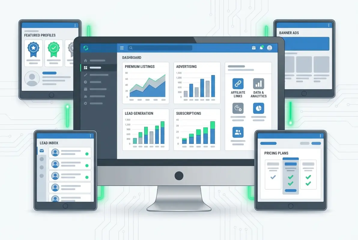 Tools and interfaces for 6 Ways Online Directories Can Make Money & Generate Revenue