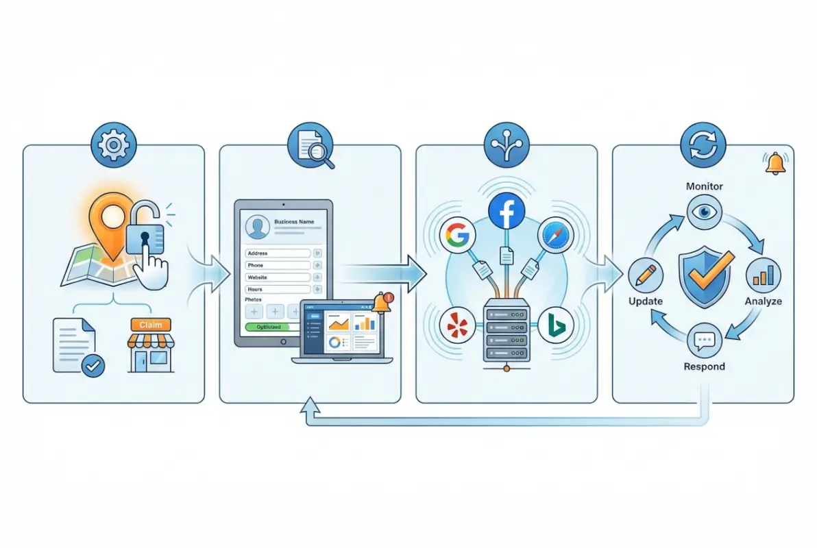 Step-by-step process for How to Manage Business Listings: A Complete Guide to Local Visibility