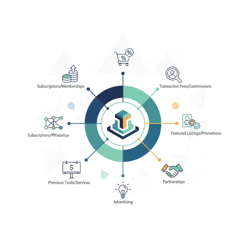 Visual overview of Directory Revenue Model: 6 Strategies for Monetizing Your Platform