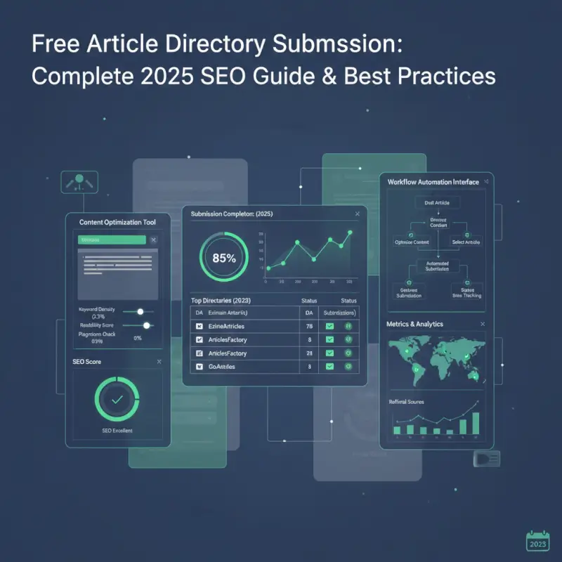 Tools and interfaces for Free Article Directory Submission: Complete 2025 SEO Guide & Best Practices