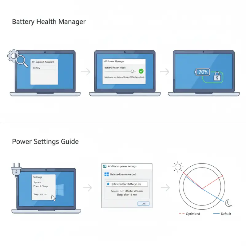 Step-by-step process for How to Increase Battery Life on HP Laptop: Battery Health Manager & Power Settings Guide