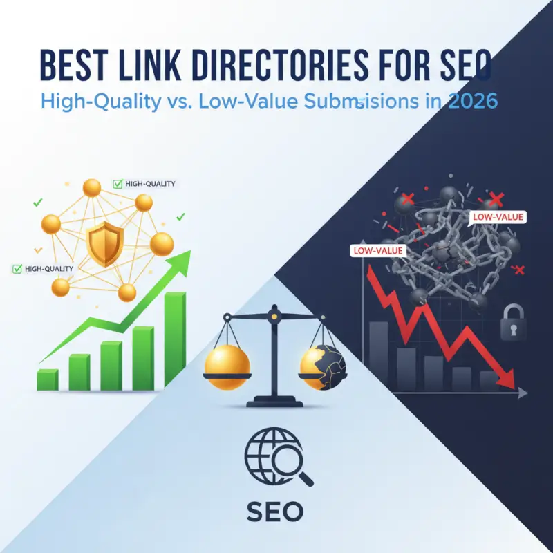 Visual overview of Best Link Directories for SEO: High-Quality vs Low-Value Submissions in 2026