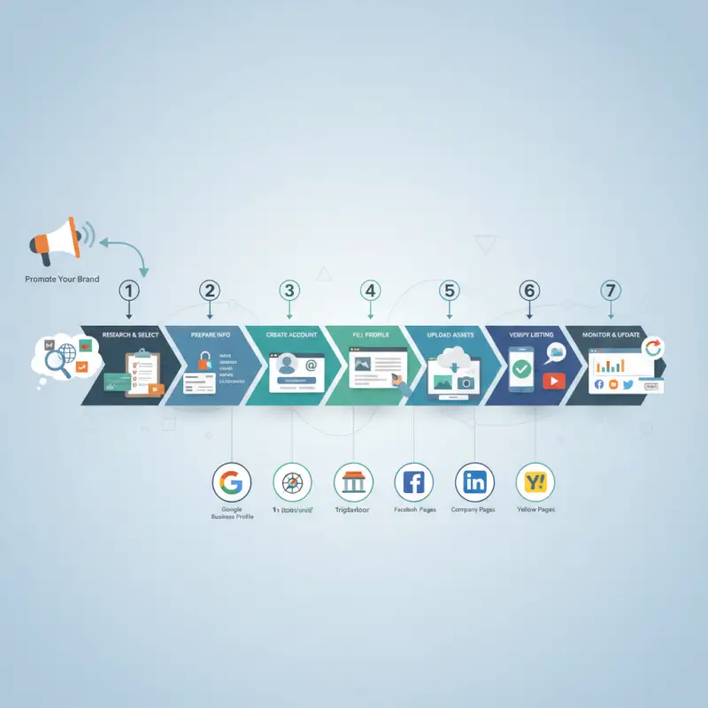 Step-by-step process for Free Online Business Directory Listing: 7 Platforms to Promote Your Brand