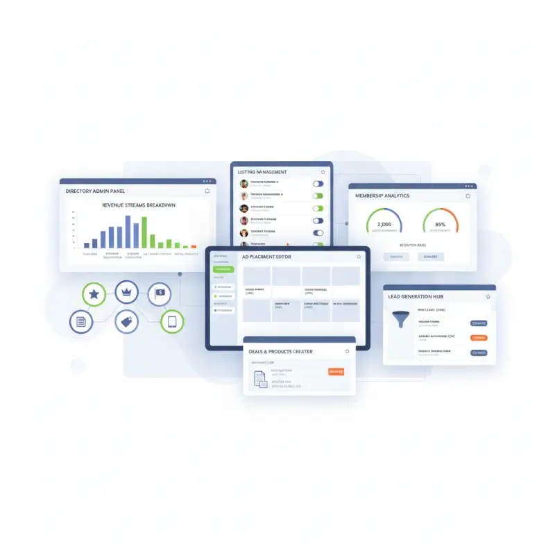 Tools and interfaces for How to Make Money with a Directory Website: 7 Revenue Streams