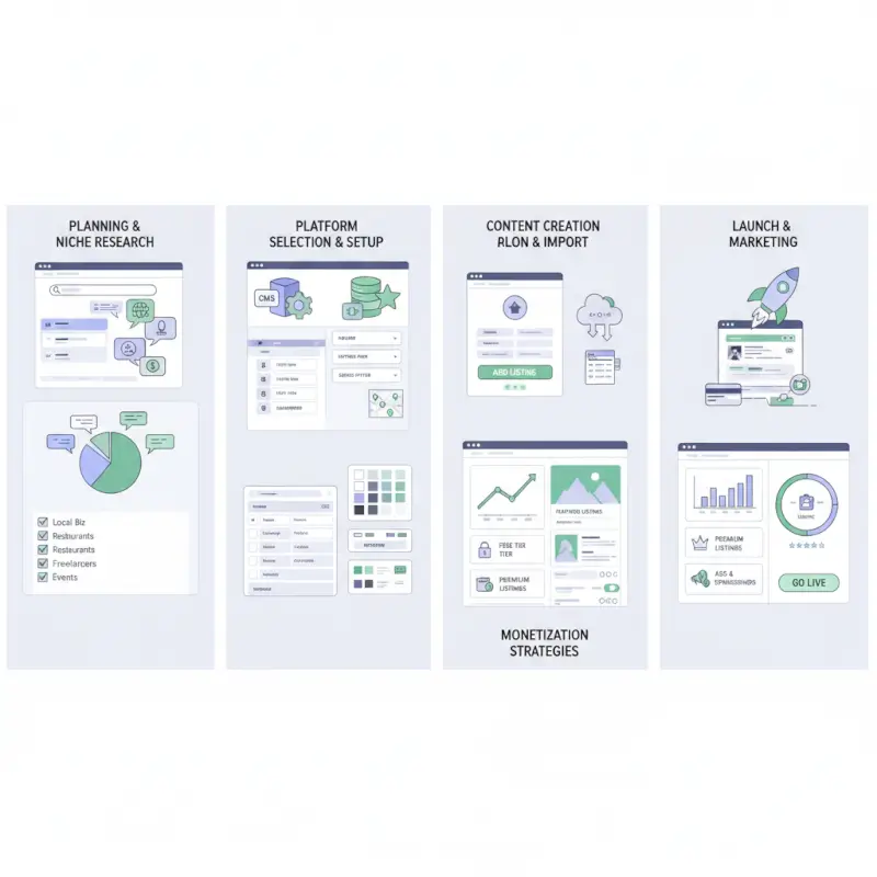 Tools and interfaces for How to Start a Directory Website: 6 Essential Steps to Launch & Monetize