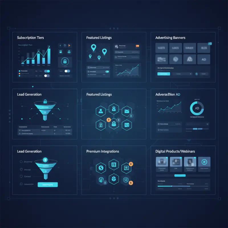 Tools and interfaces for How to Monetize an Online Directory: 6 Revenue Streams to Explore
