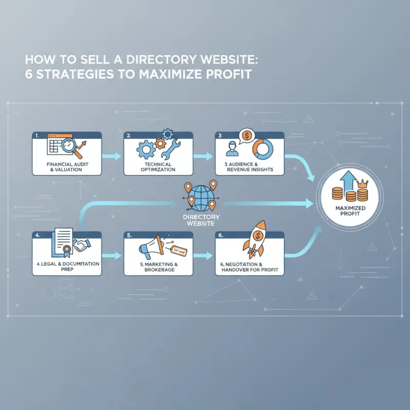 Step-by-step process for How to Sell a Directory Website: 6 Strategies to Maximize Profit